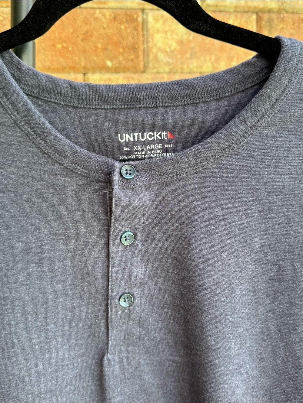 UNTUCKit Dark Blue Short Sleeve T Shirt Style Jericho